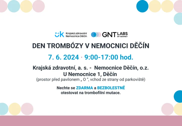 GNTlabs by GENNET partnerem Dne trombózy v Nemocnici Děčín